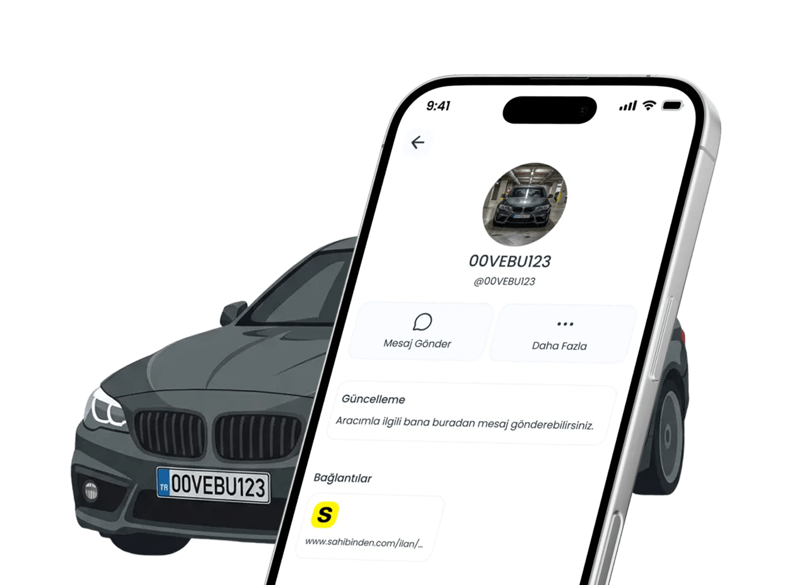 Vebu uygulamasının telefon ekranında görünümü